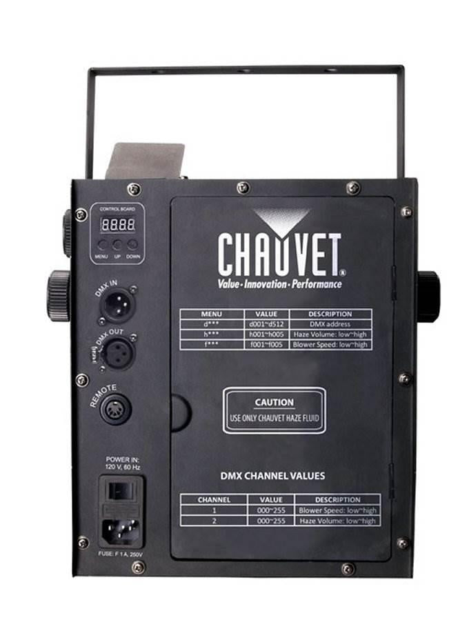 NEW! CHAUVET Hurricane Haze Fog Machine + Fog Machine Fluid, 1 Gallon (2 Pack)