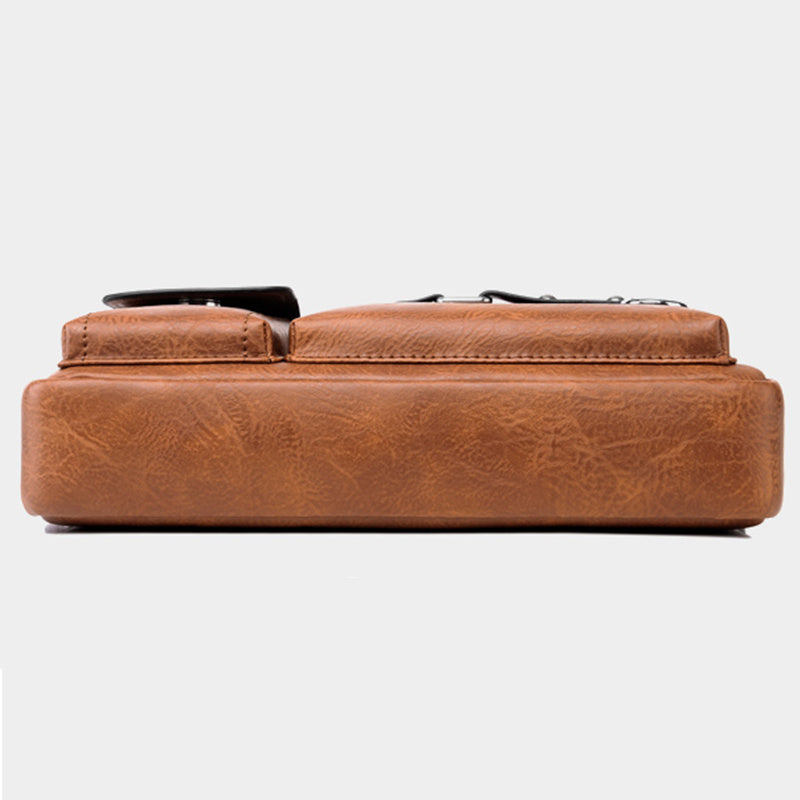【WEIXIER】 Men's PU Material Crossbody Bag Men's Business Crossbody Bag Portable Shoulder Bag Casual Bag Men's Bag Gift For Father /Anniversary