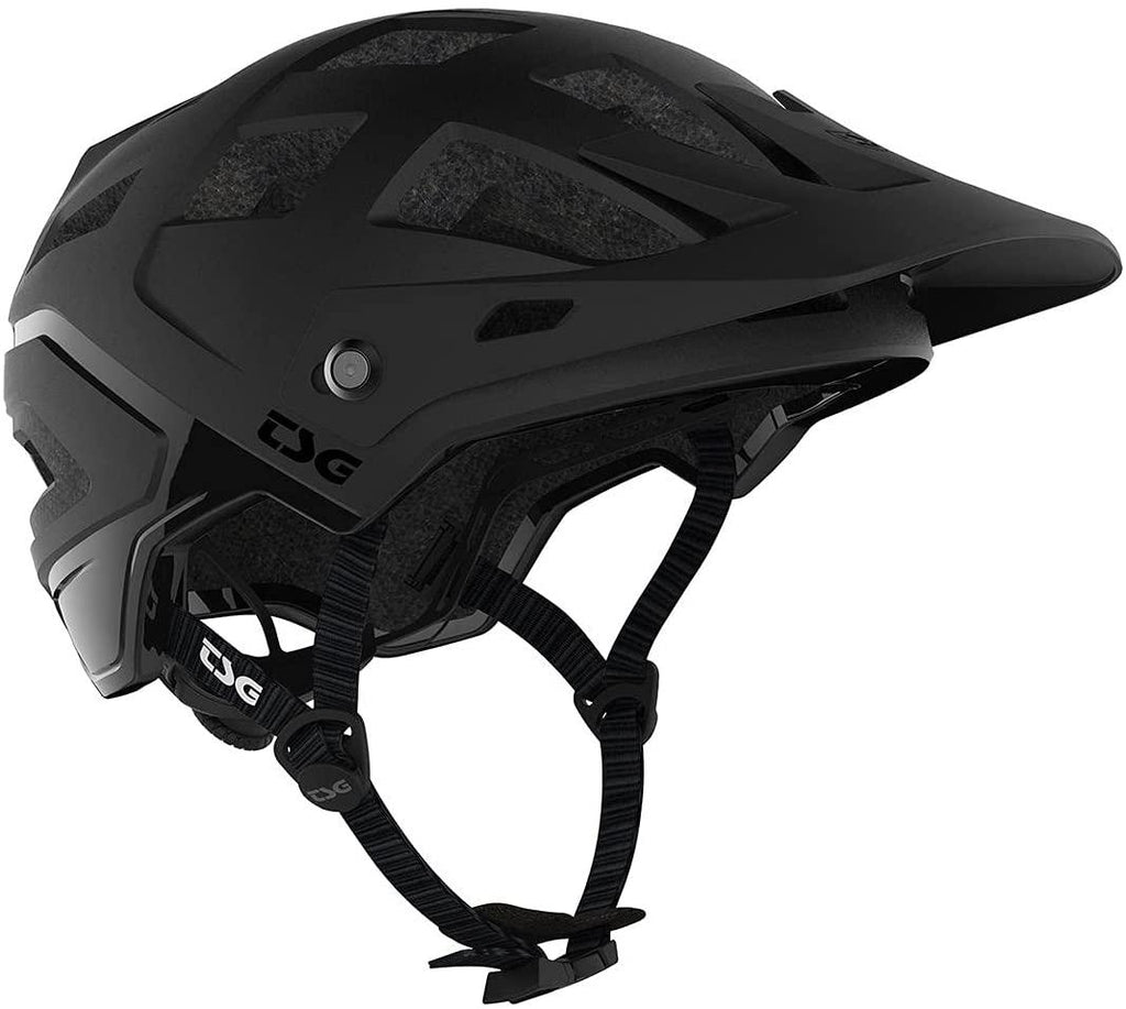 TSG Scope Bicycle & Mountain Bike Helmet w/Tuned Fit, Trail, MTB, Adults & Youth, Low Fit, Protective Gear, Impact Protection, Air Vents, Strap Lamp/Camera Mount, Safety Rated, Swiss, Satin Black