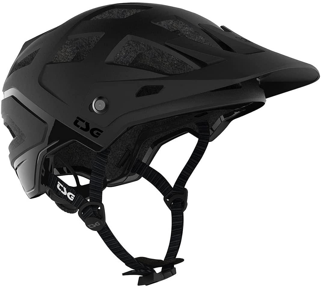 TSG Scope Bicycle & Mountain Bike Helmet w/Tuned Fit, Trail, MTB, Adults & Youth, Low Fit, Protective Gear, Impact Protection, Air Vents, Strap Lamp/Camera Mount, Safety Rated, Swiss, Satin Black