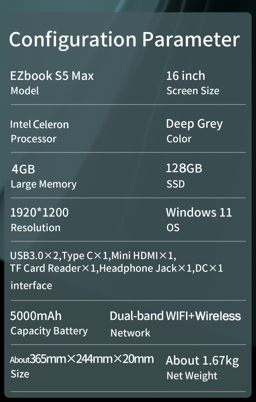 Jumper Laptop 16 Inch FHD Display, Intel Celeron Quad Core CPU, 4GB DDR4 128GB Storage, For Windows 11 Laptop Computer With Office 365 1-Year Subscription Included, 2 Stereo Speakers