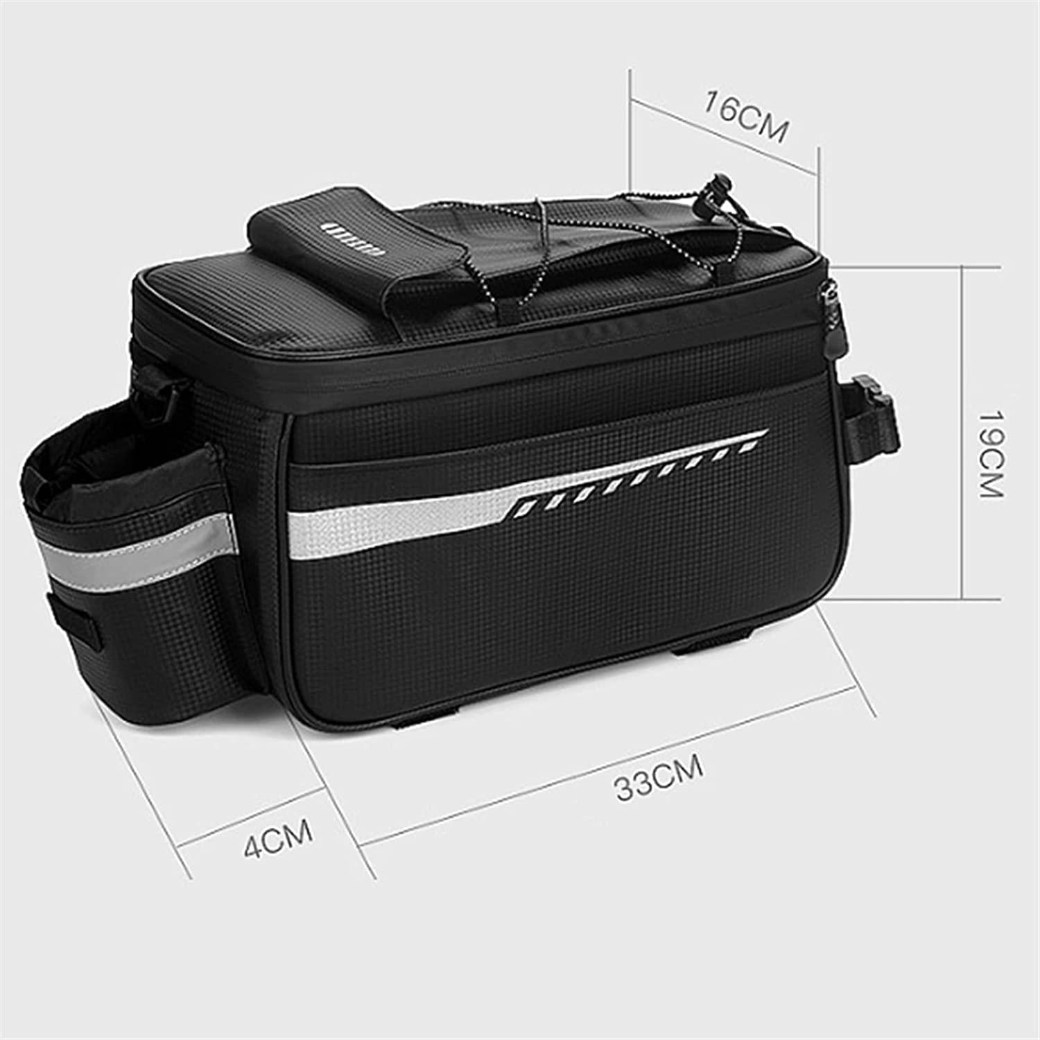 DALIZHAI777 Bike Bag Mountain Bike Backseat Bag Reflective Bicycle Rear Seat Rack Pannier Trunk Picnic Thermal Insulation Storage Bag Cycling Luggage Shoulder Handbag Bicycle Accessories