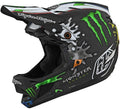 Troy Lee Designs Limited Edition Adult | BMX | Downhill | Mountain Bike D4 Carbon Monster Zink Helmet (Black, X-Small)