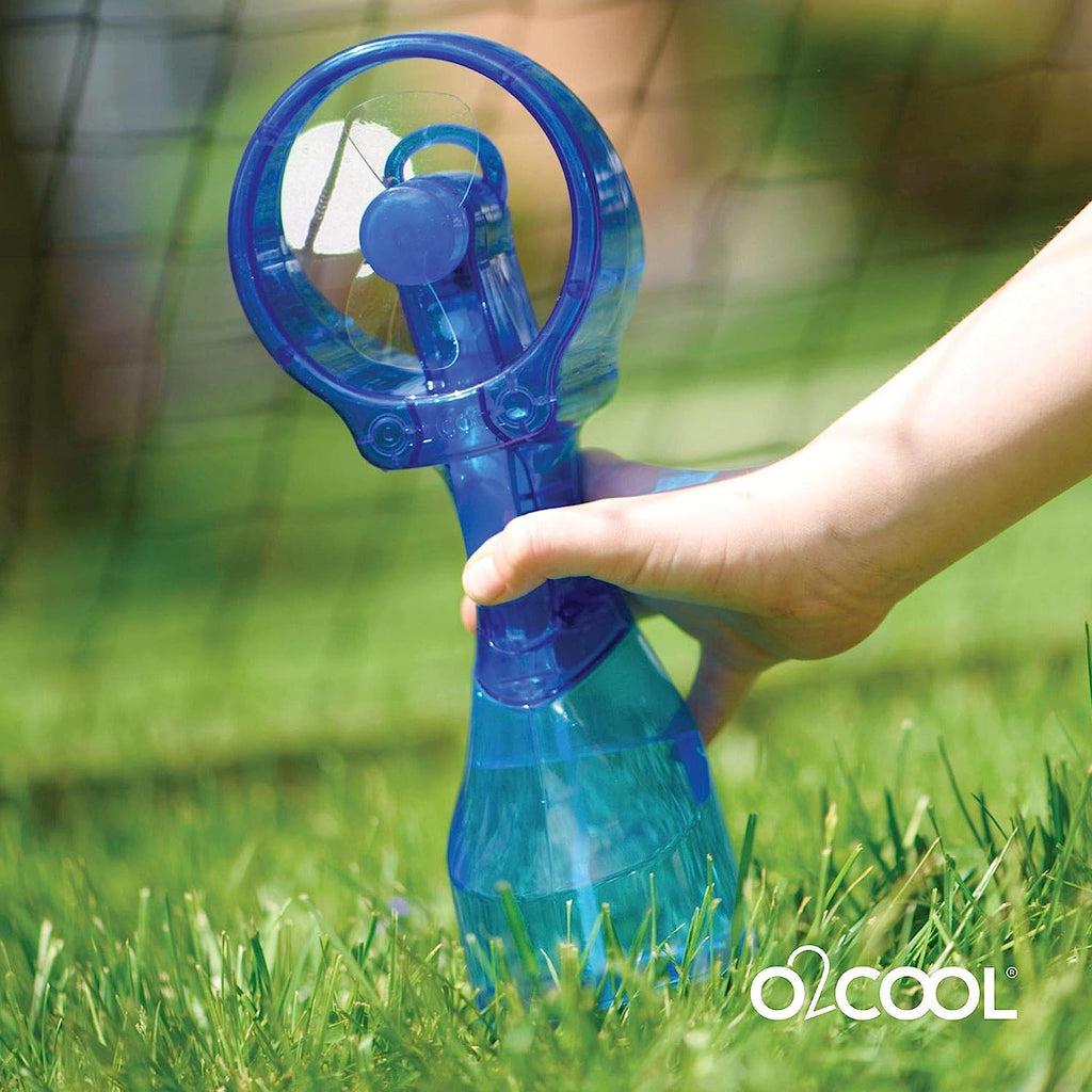 O2COOL Deluxe Handheld Battery Powered Water Misting Fan (Light Blue)