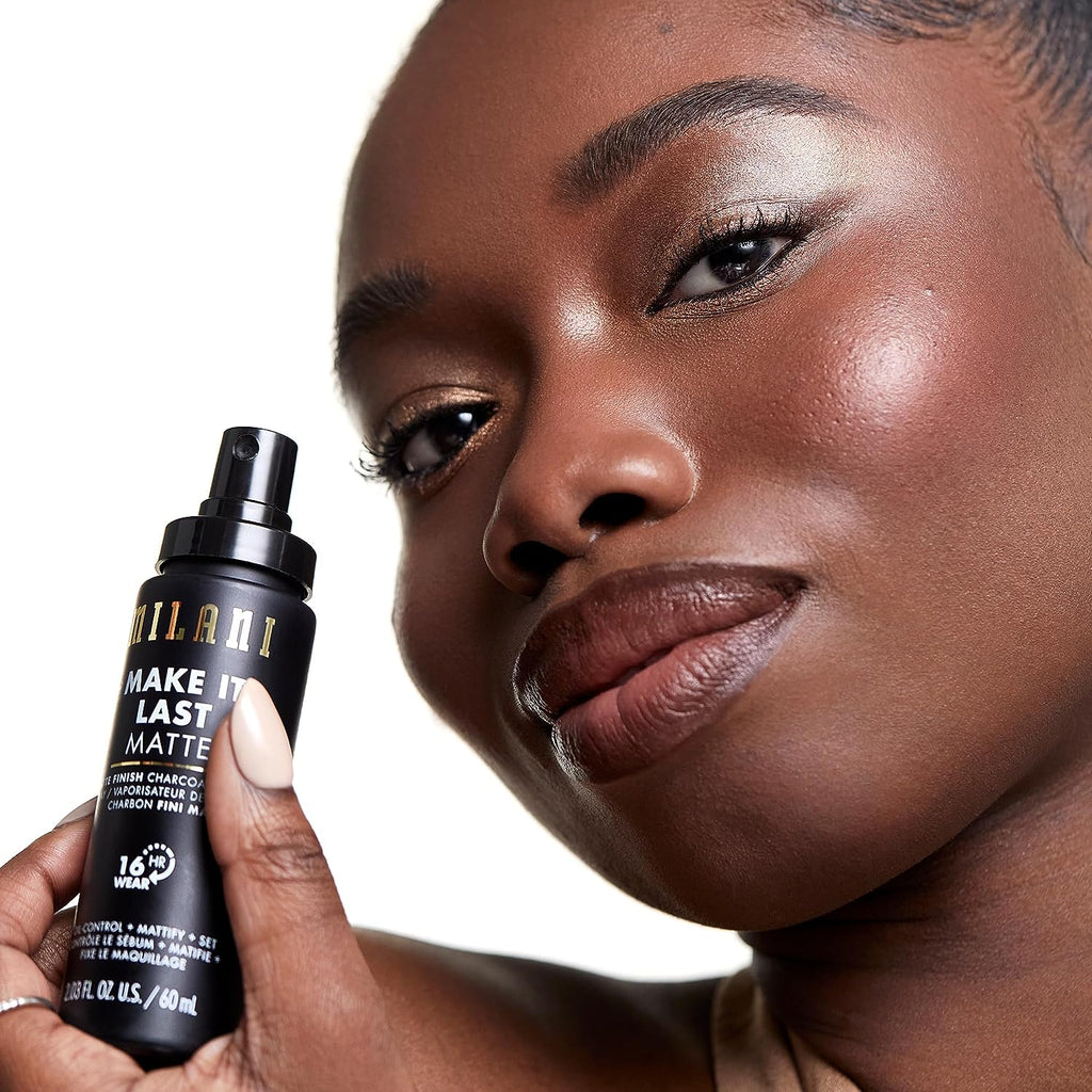 Milani Make it Last Charcoal Matte Setting Spray- (2.03 Fl. Oz.) Cruelty-Free Makeup Primer for Oily Skin - Long Lasting Finishing Spray