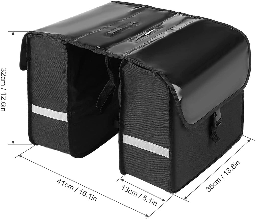 DALIZHAI777 Bike Bag 28L Water Resistant Bicycle Rear Seat Bag Rack Trunk Bag Bike Commuter Bag Pannier Bike Large Capacity Tail Seat Double Side Travel Bag Bicycle Accessories