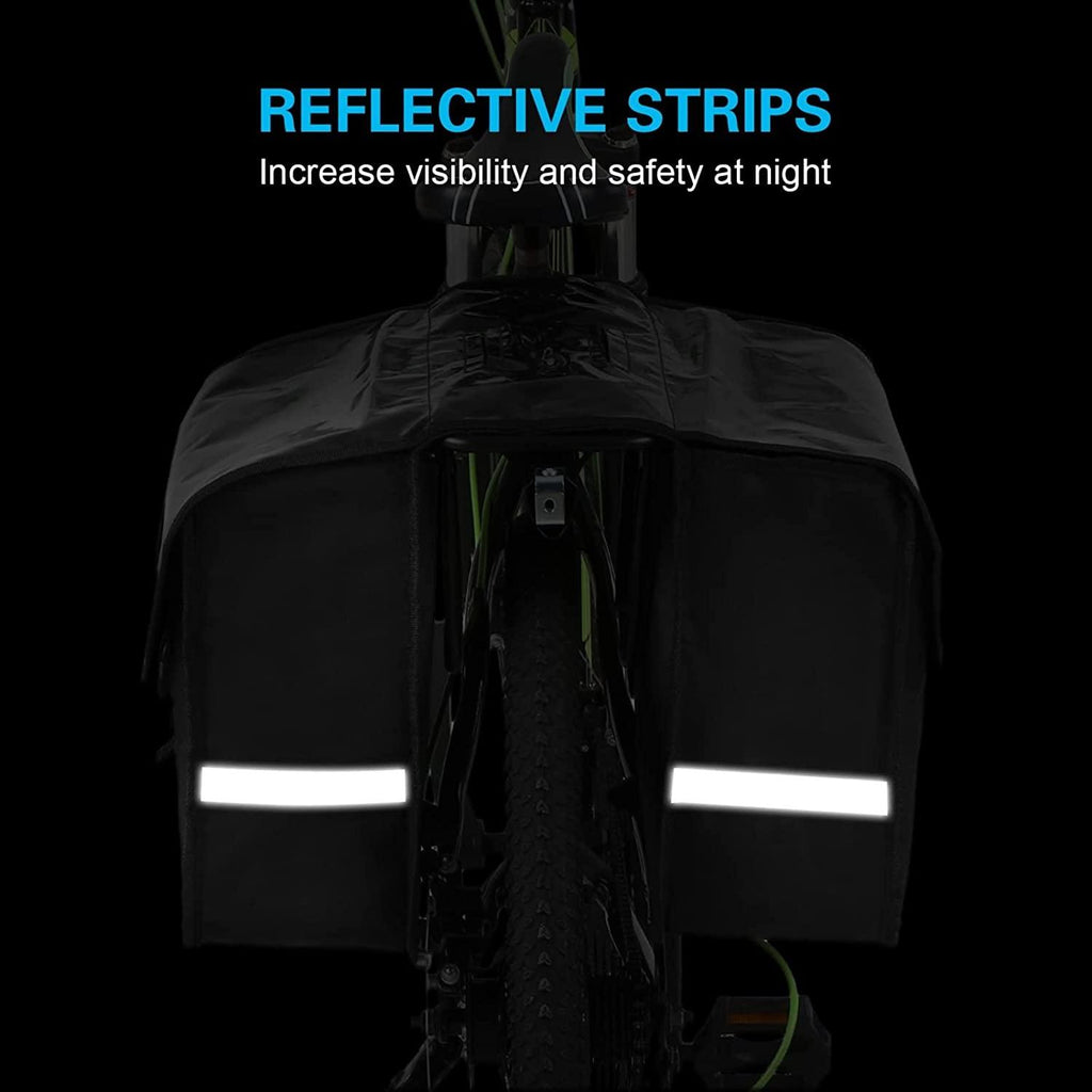 DALIZHAI777 Bike Bag 28L Water Resistant Bicycle Rear Seat Bag Rack Trunk Bag Bike Commuter Bag Pannier Bike Large Capacity Tail Seat Double Side Travel Bag Bicycle Accessories