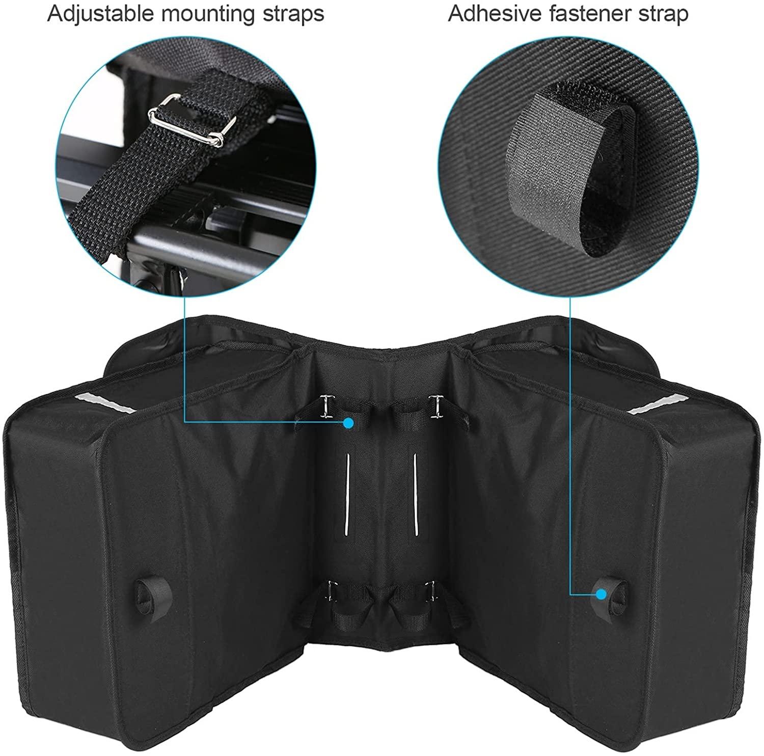 DALIZHAI777 Bike Bag 28L Water Resistant Bicycle Rear Seat Bag Rack Trunk Bag Bike Commuter Bag Pannier Bike Large Capacity Tail Seat Double Side Travel Bag Bicycle Accessories