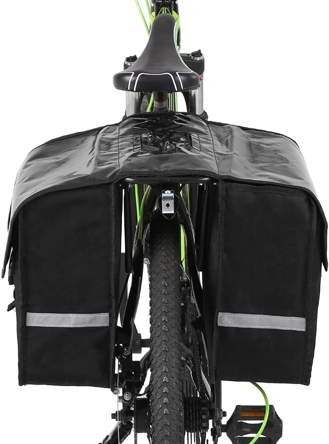 DALIZHAI777 Bike Bag 28L Water Resistant Bicycle Rear Seat Bag Rack Trunk Bag Bike Commuter Bag Pannier Bike Large Capacity Tail Seat Double Side Travel Bag Bicycle Accessories