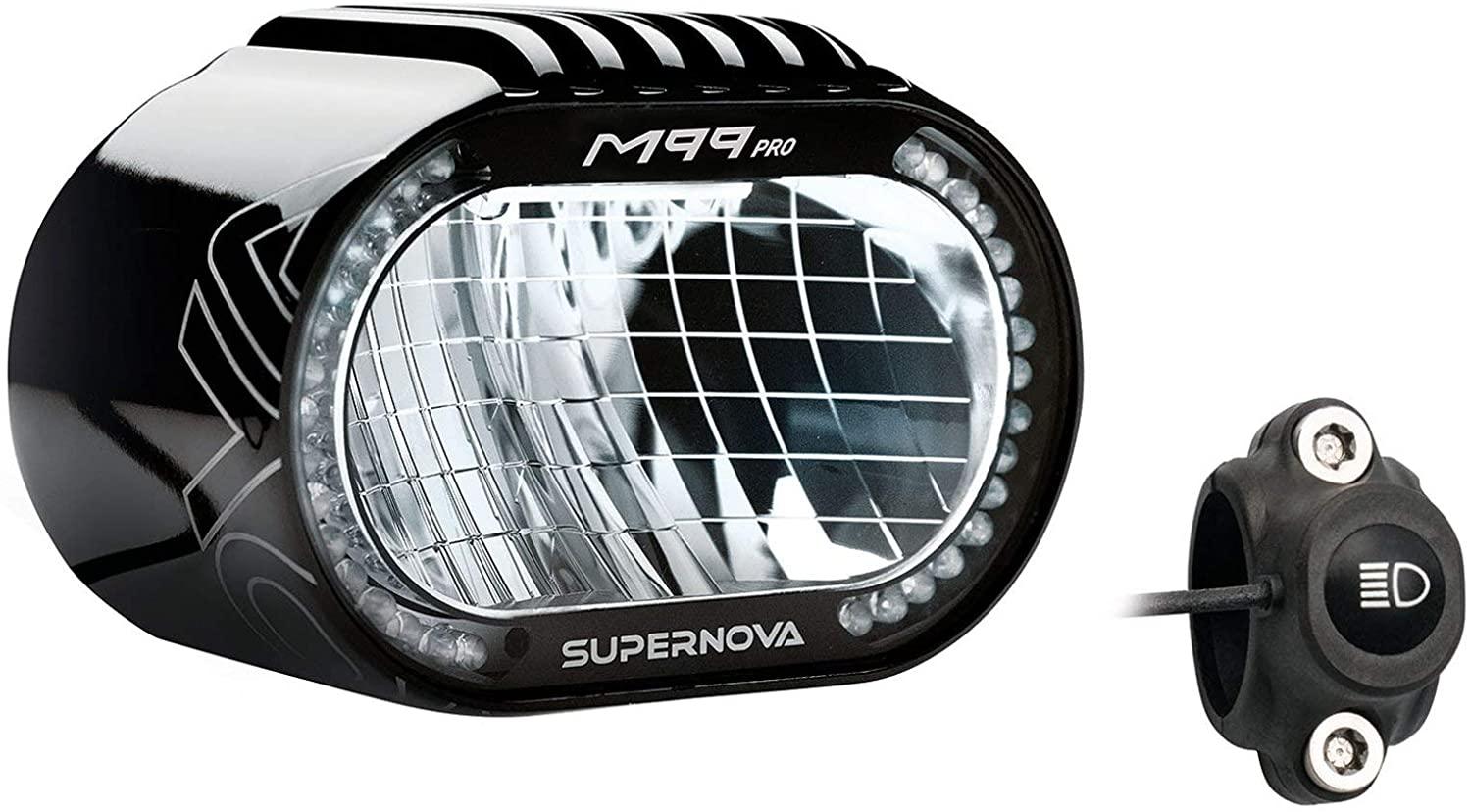 Supernova Unisex – Adult's M99 Pro Bicycle Light, Black, 1100-1600 Lumen