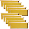 Hoover Hives - Medium Frames & Foundations (40 Pack) - Langstroth Beehive Wooden Frames, Natural Honey Colored Food Grade Plastic Foundations Dipped in Natural Beeswax