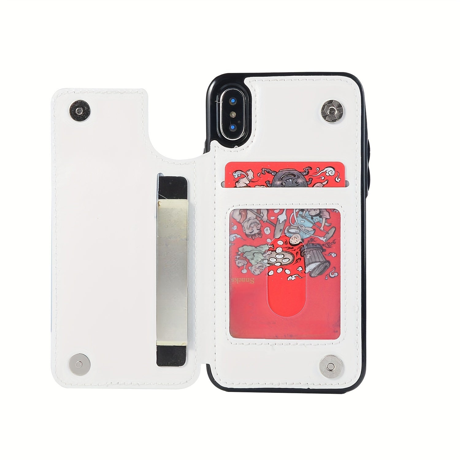 For  15/ 14/ 13/ 12/ 11 Pro Max/ Mini/ XR/ XS Max/ SE 2022/2020/ 7/ 8 Plus Wallet Case With Card Holder, PU Faux Leather Kickstand Card Slots Case, Double Magnetic Clasp And Durable Shockproof Cover