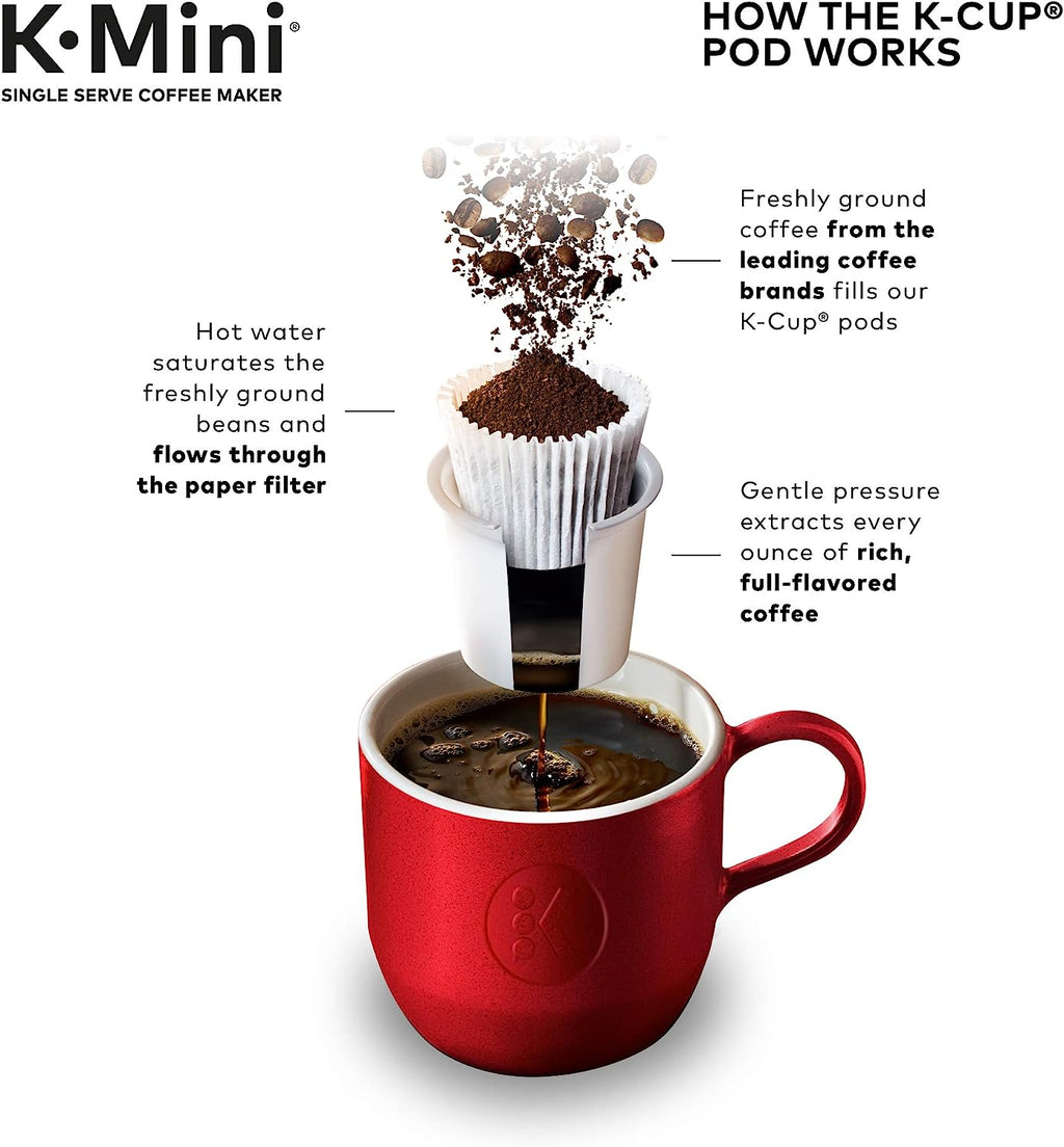 Keurig K-Mini Single Serve Coffee Maker, Studio Gray, 6 to 12 oz. Brew Sizes
