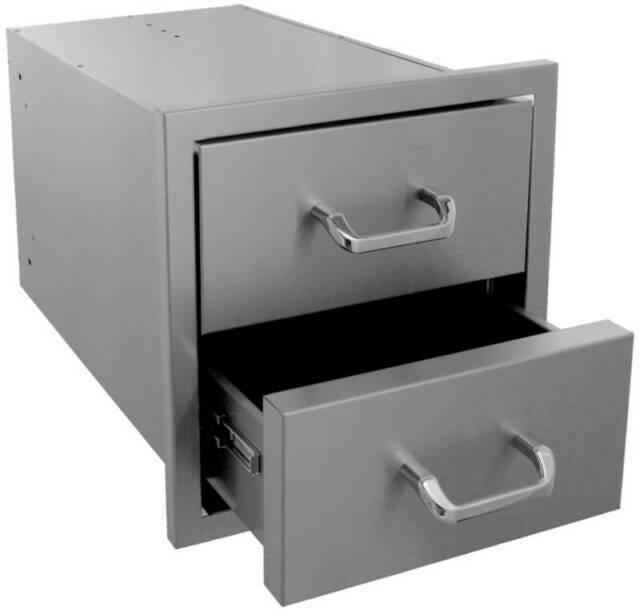 Two Drawer -In StoraUnit 12" x 11", Outdoor Kitchen, BBQ Island, USA
