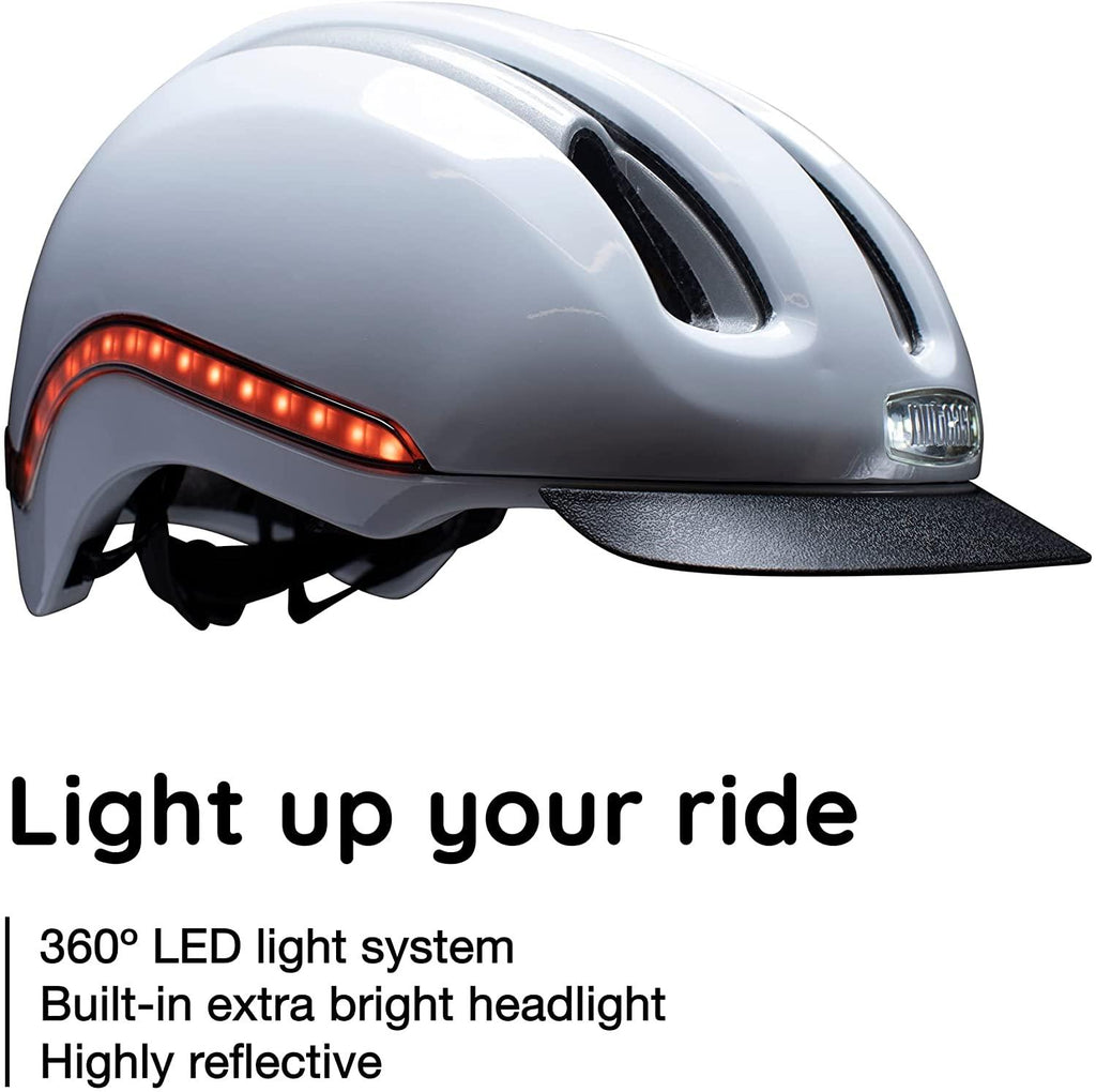 Nutcase, VIO Bike Helmet with LED Lights and MIPS Protection for Road Cycling and Commuting