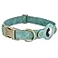 AirTag Dog Collar for Small Dogs Puppy - Soft Leather Dog Collar with Apple AirTag Holder and Metal Buckle - Smart Tracker GPS Apple Air Tag Pet Collars (Red, S)