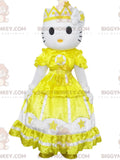 BIGGYMONKEYmascot costume from Hello Kitty, famous cat with a yellow dress