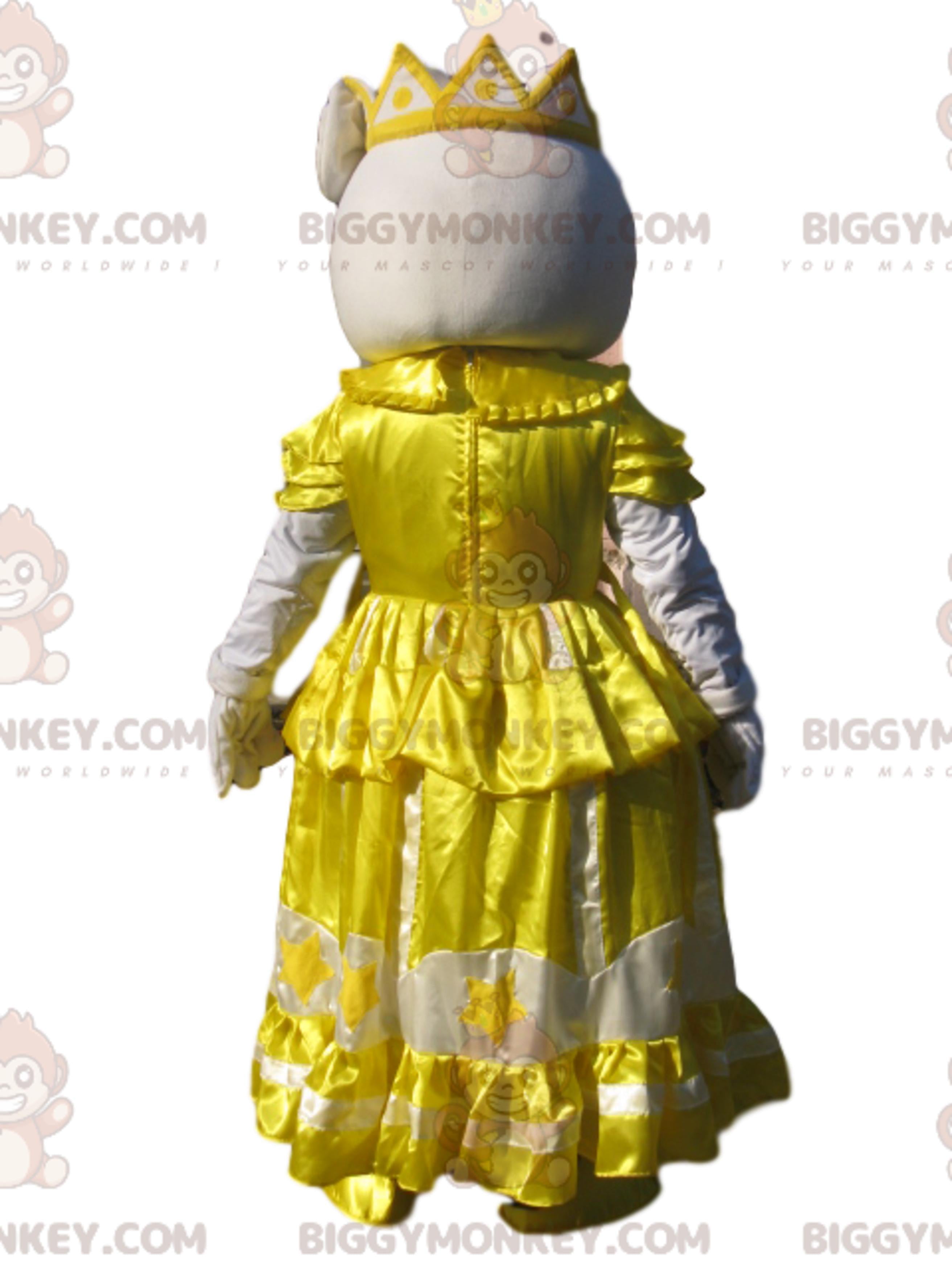 BIGGYMONKEYmascot costume from Hello Kitty, famous cat with a yellow dress