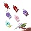 6pcs Bow Bird Diaper Set, Soft Reusable Flight Suit Clothing for Parrots Budgies Cockatiels — Cleaner Indoor Bonding & Training(XS)