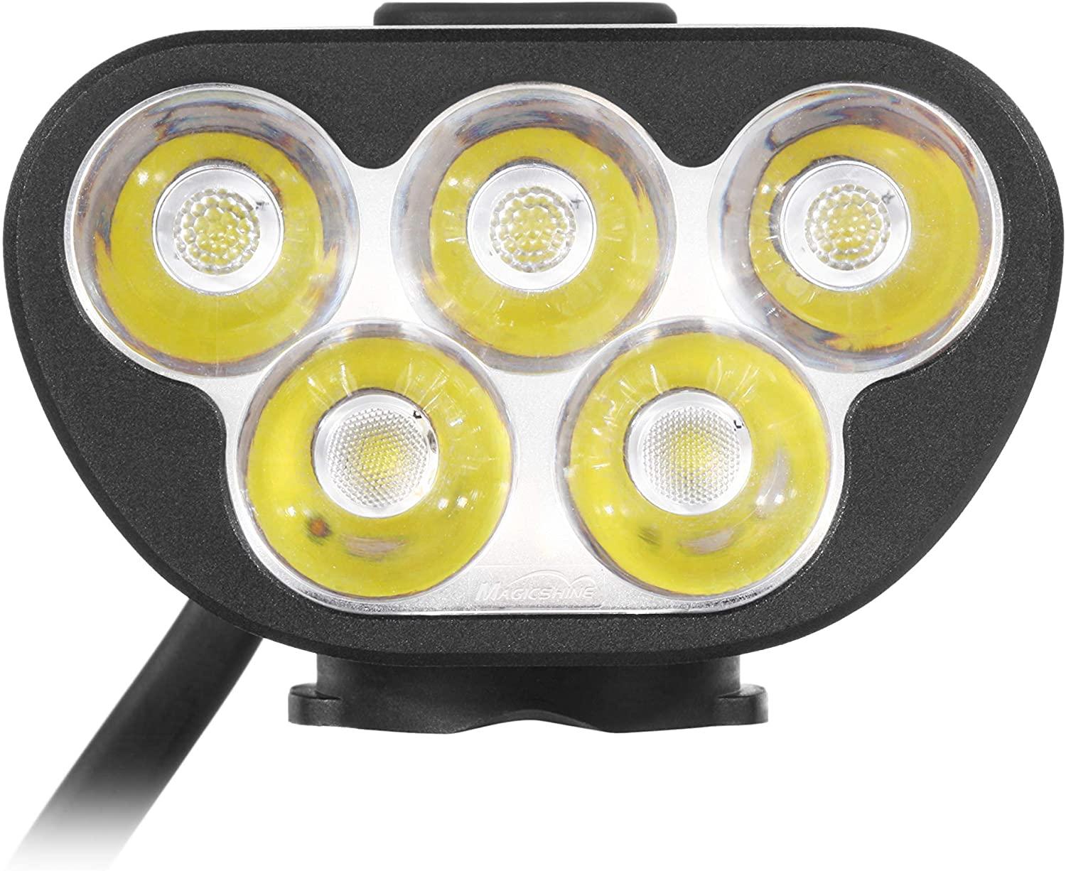 Magicshine Monteer 3500S Nebula Mountain Bike Light, 3500 lumens max Actual Output, 1800 Lumen Flood,1400 Lumen spot, 5200 mAh USB Rechargeable Battery Pack, IPX5 Water Resistent MTB Helmet Light