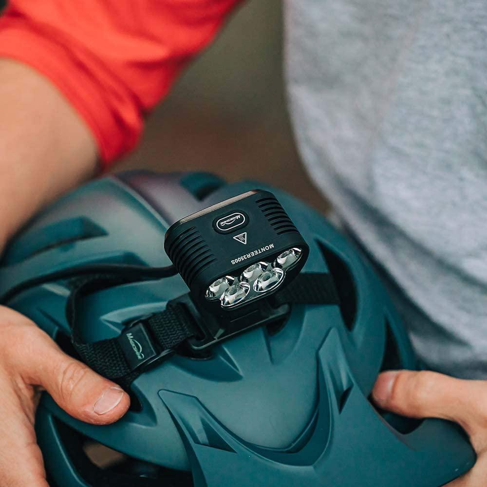 Magicshine Monteer 3500S Nebula Mountain Bike Light, 3500 lumens max Actual Output, 1800 Lumen Flood,1400 Lumen spot, 5200 mAh USB Rechargeable Battery Pack, IPX5 Water Resistent MTB Helmet Light