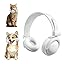 Pet Headphones for Small Dogs & Cats-Adjustable Headband Costume Accessories for Stuffed Animals Dress Up-Cute Party Favors, Cosplay Props, Photo Shoot Supplies-Black&Pink
