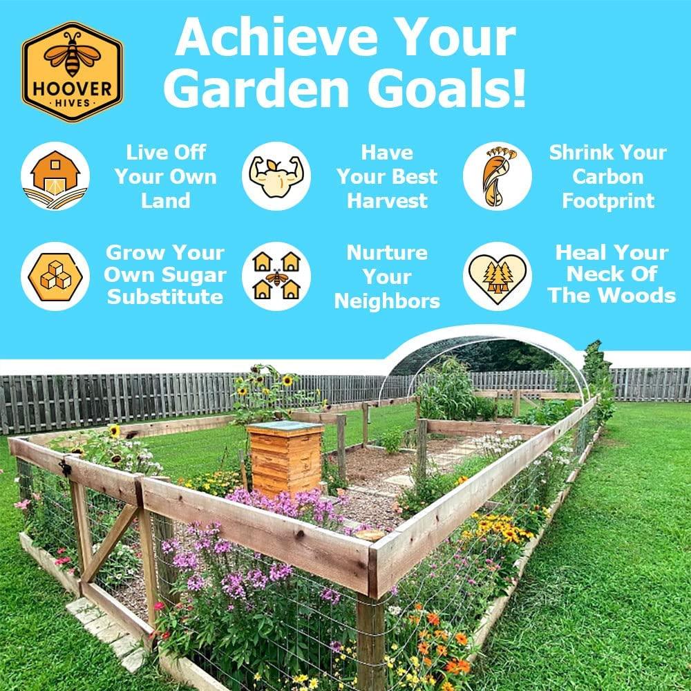 Hoover Hives 10 Frame Langstroth Beehive Dipped in Beeswax Includes Wooden Frames & Waxed Foundations (2 Deep Boxes, 1 Medium Box)