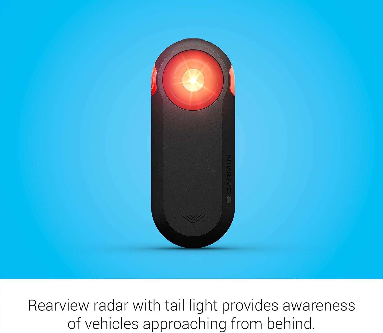Garmin Varia RTL515, Cycling Rearview Radar with Tail Light, Visual and Audible Alerts for Vehicles Up to 153 Yards Away, 010-02376-00, One Size
