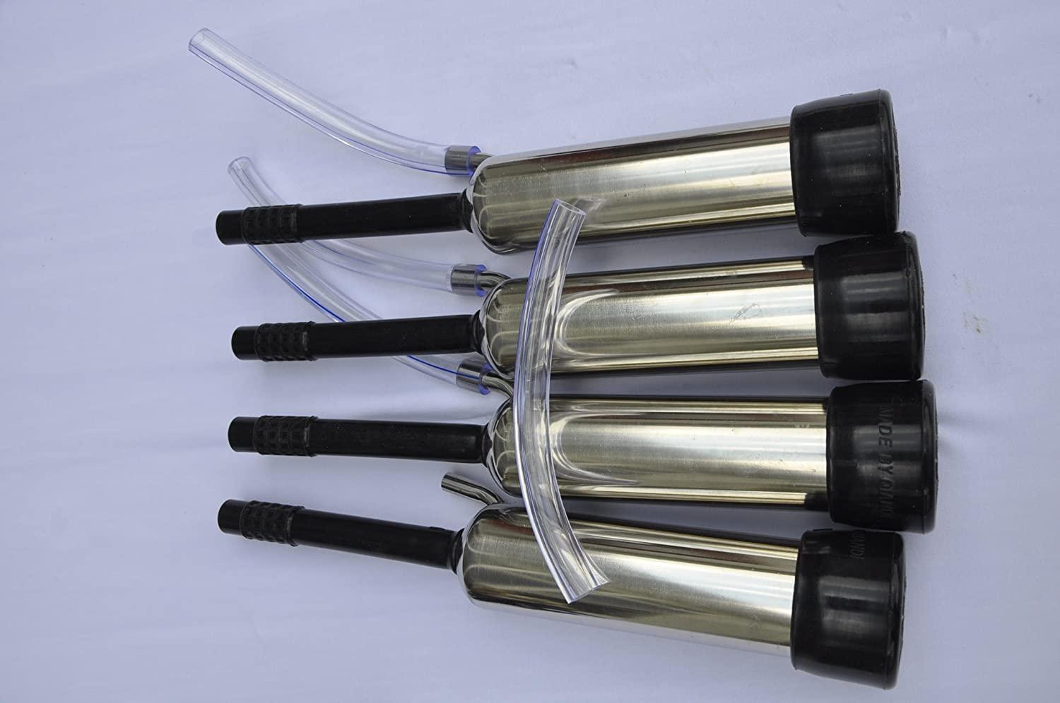 Cow Milker Claw Cluster w/4X Milk Shells & 4X Rubber Liners for DeLaval or SurMilker Systems Part Replacement