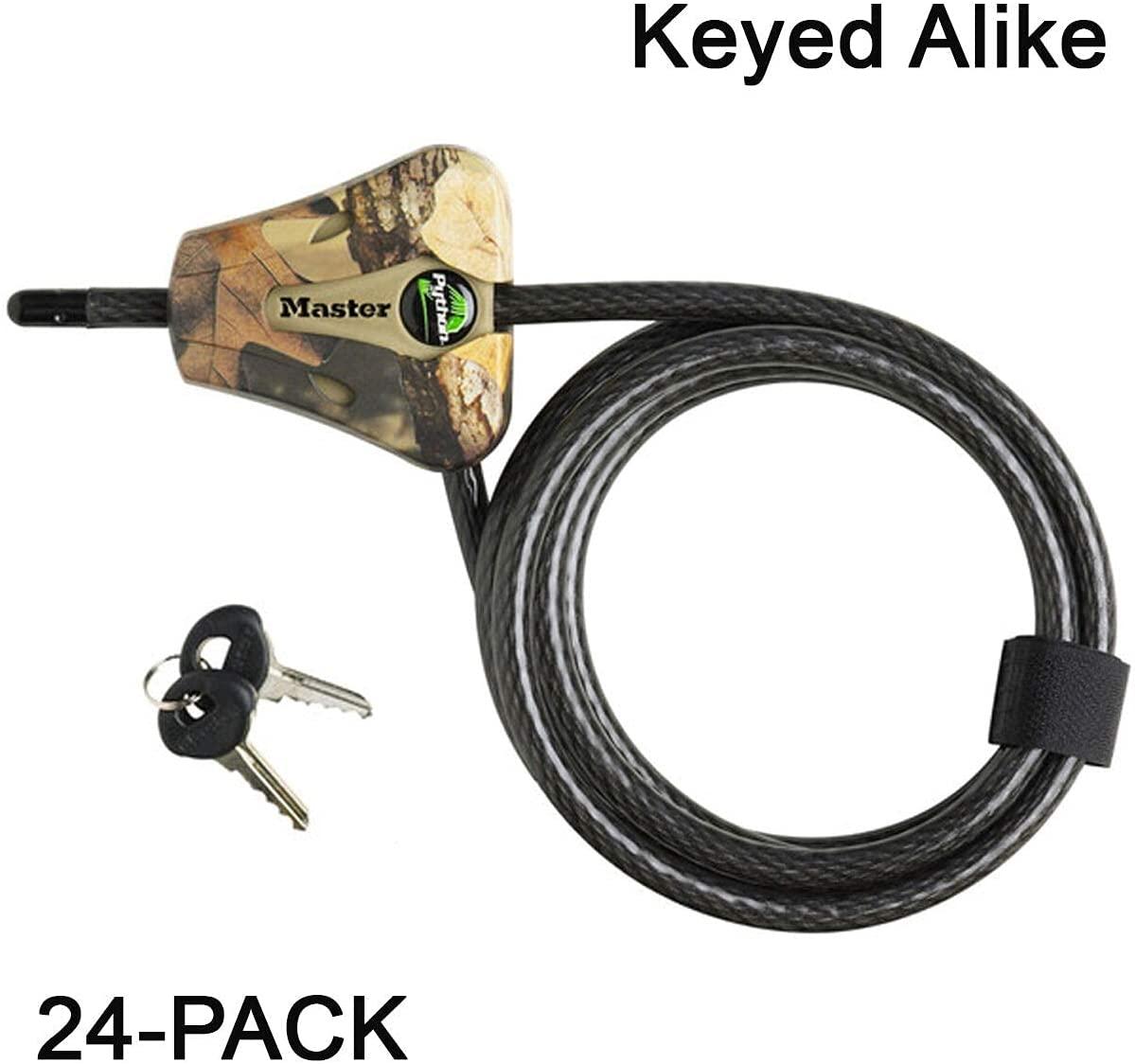 Master Lock Python Trail Camera Adjustable Camouflage Cable Locks 8418KA-24 CAMO 24-Pack