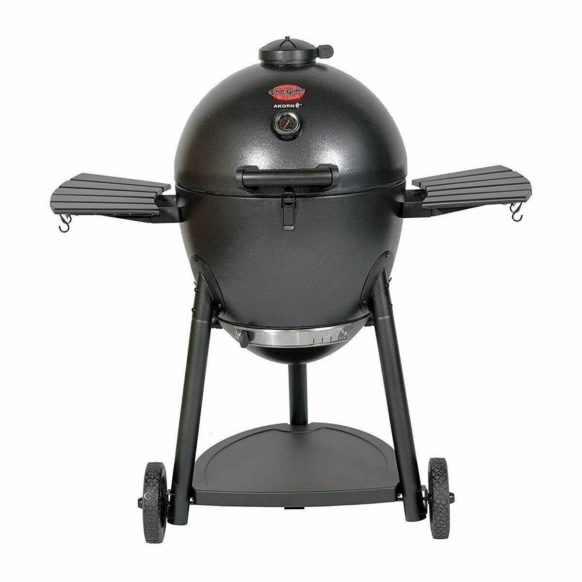 barbacoa asador de carbon parrilla ahumador termometro acero llantas seguro