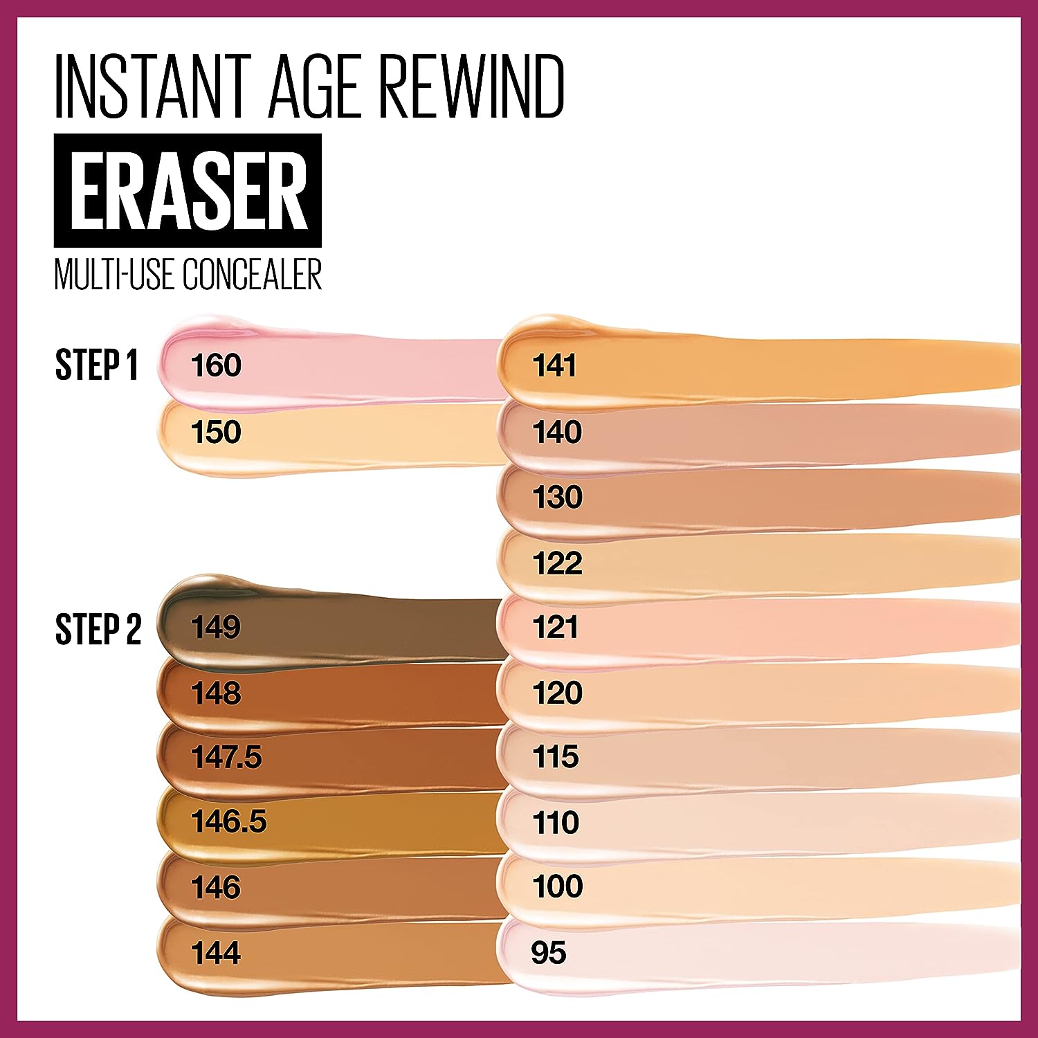 Maybelline Instant Age Rewind Eraser Dark Circles Treatment Multi-Use Concealer, 141, 1 Count (Packaging May Vary)