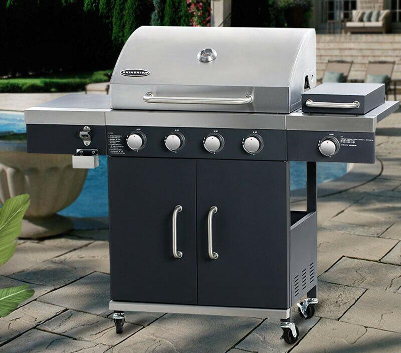 1 PC 27.5"x16.5" Multifunctional Courtyard Outdoor  Steel Gas BBQ Grill