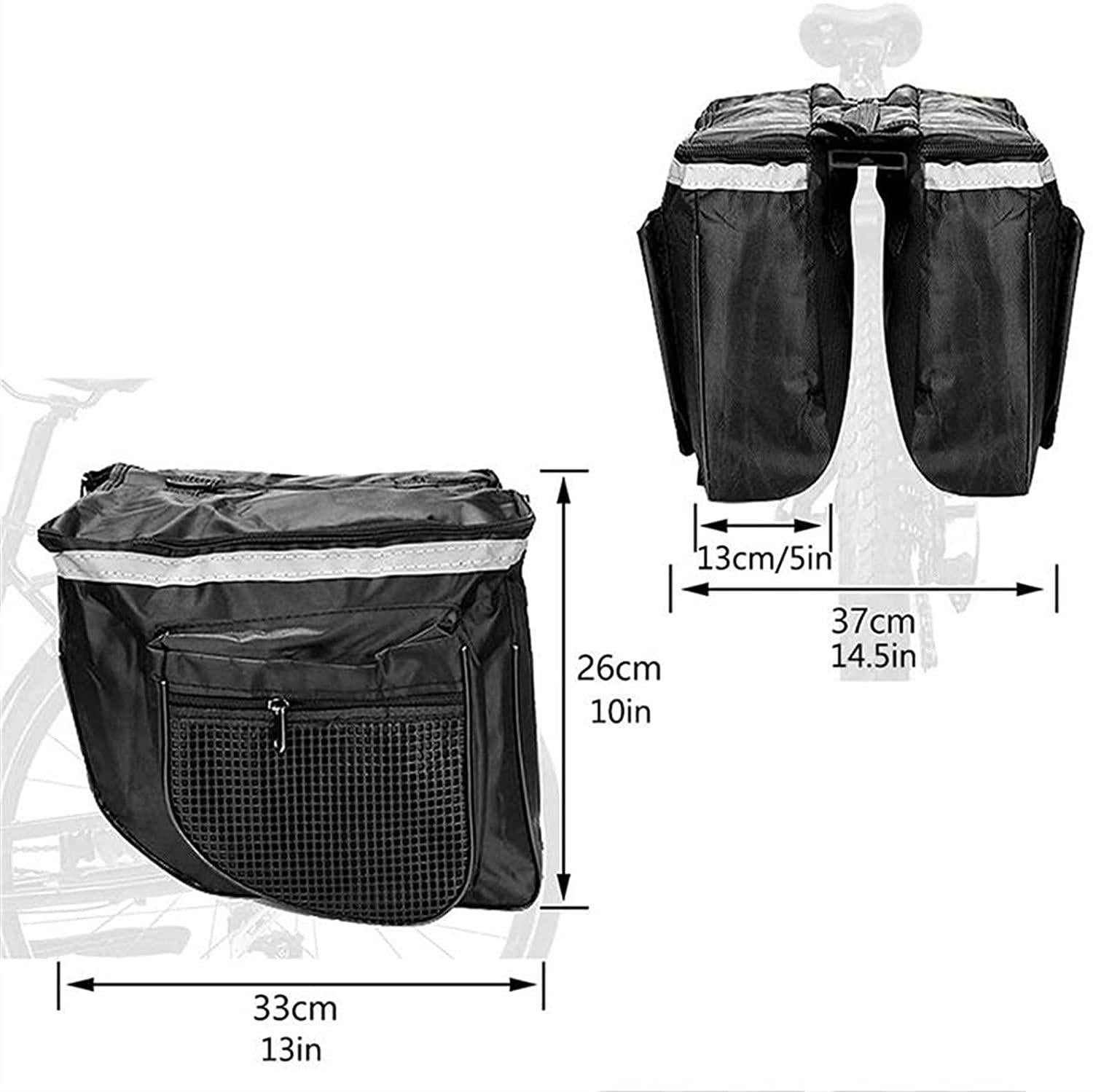 DALIZHAI777 Bike Bag Waterproof Bicycle Rear Rack Bag Large Capacity Bike Trunk Bag Luggage Pannier Double Side Tail Seat Bycicle Bag Durable Travel Cycling Accessories Bicycle Accessories
