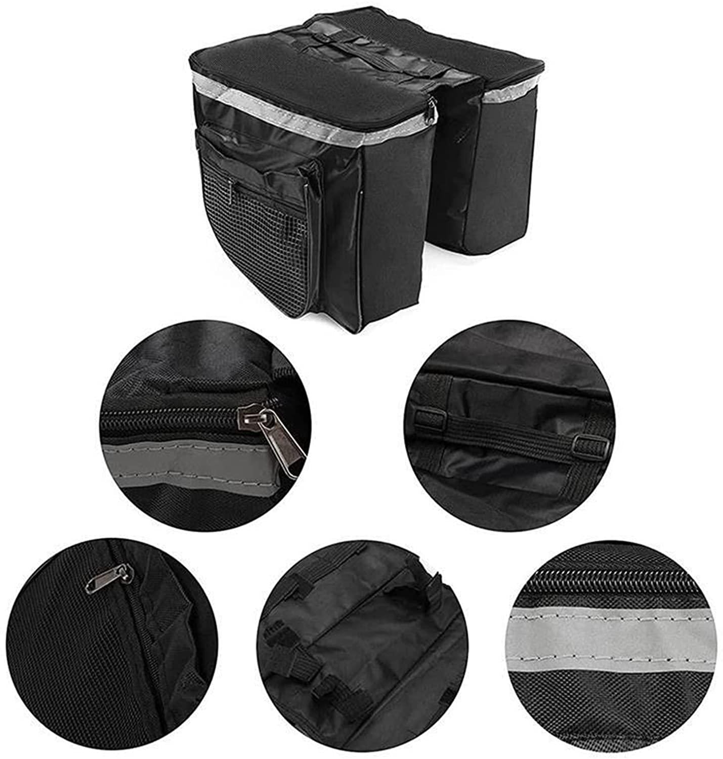 DALIZHAI777 Bike Bag Waterproof Bicycle Rear Rack Bag Large Capacity Bike Trunk Bag Luggage Pannier Double Side Tail Seat Bycicle Bag Durable Travel Cycling Accessories Bicycle Accessories
