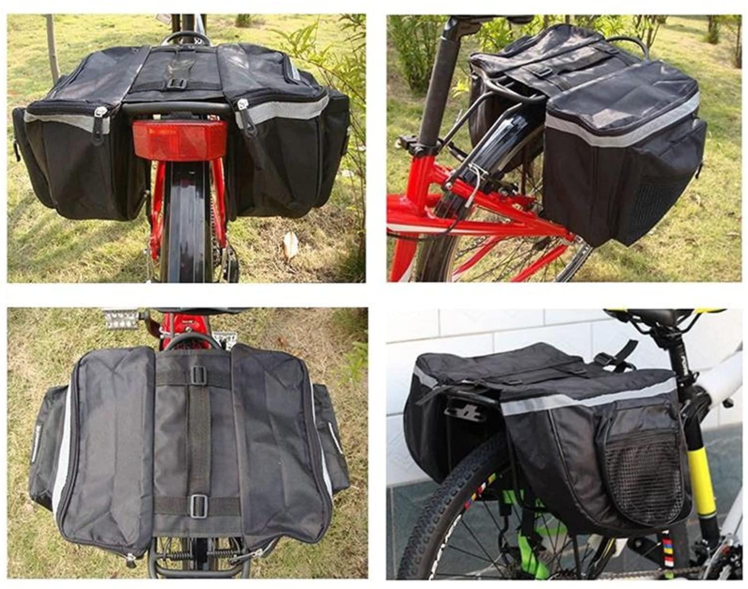 DALIZHAI777 Bike Bag Waterproof Bicycle Rear Rack Bag Large Capacity Bike Trunk Bag Luggage Pannier Double Side Tail Seat Bycicle Bag Durable Travel Cycling Accessories Bicycle Accessories