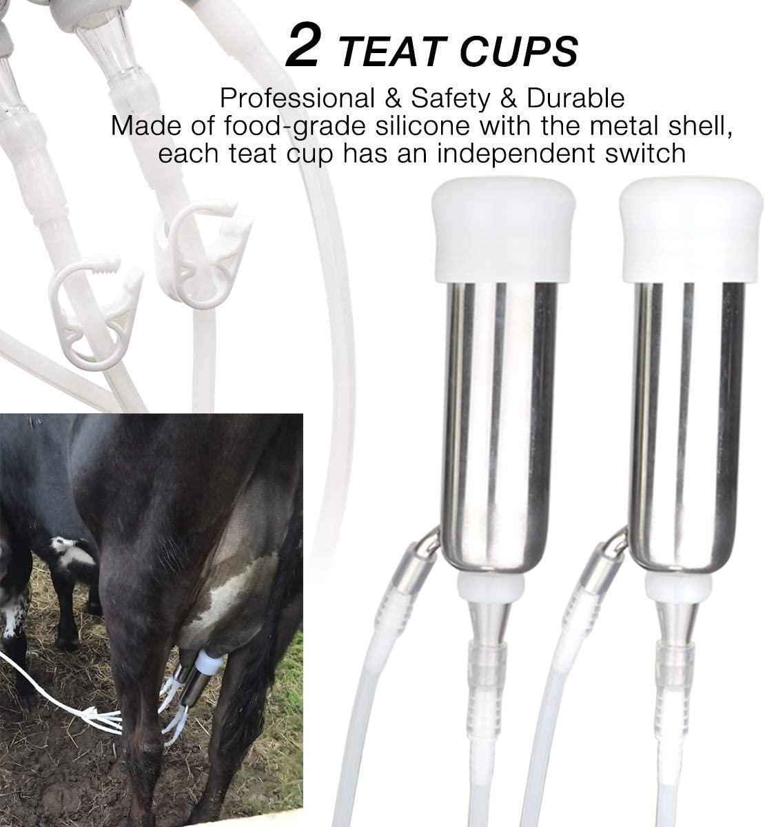 Hantop 12L Goat MilMachine (Pro) and Cow MilTeat Cup Replacement (Tube Included)