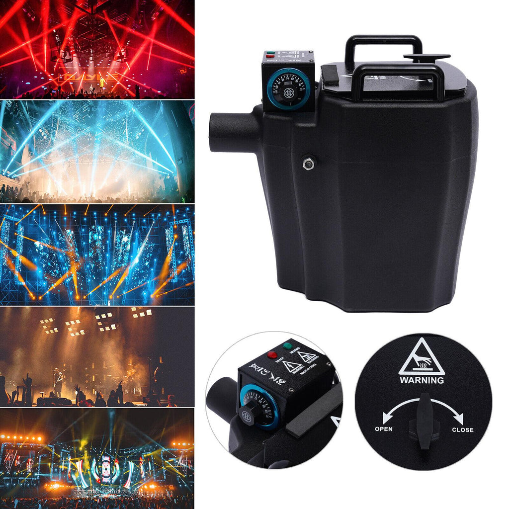 Anqidi 3500W DJ StaEffect Dry Ice Machine Manual Black Plastic Low Smoke Machine for Wedding Party