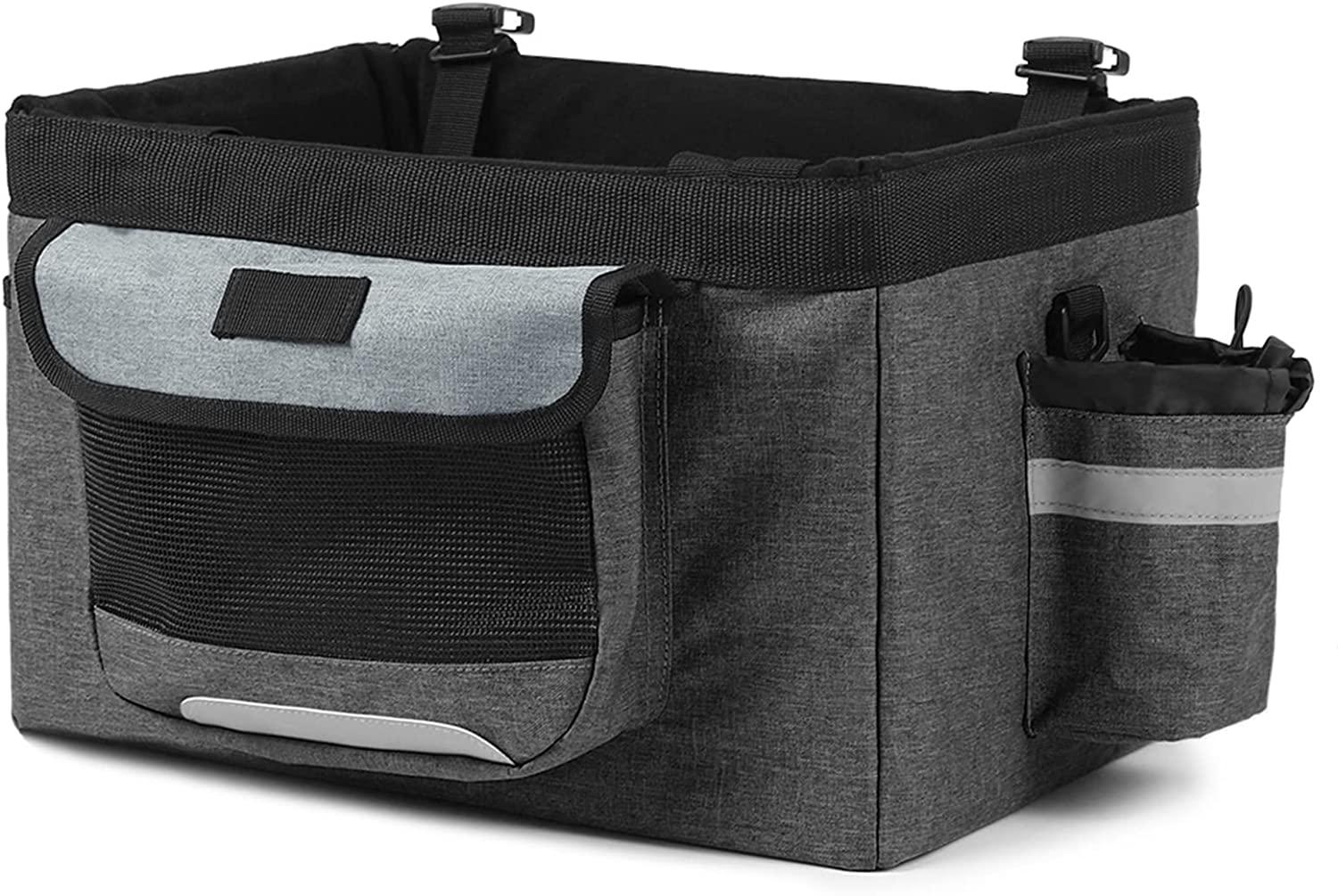 DALIZHAI777 Bike Bag Front Basket for Bicycle Detachable Bike Front Frame Basket, Multi-Purpose Bicycle Handlebar Basket for Pet, Shopping, Commuter, Camping and Outdoor Bicycle Accessories