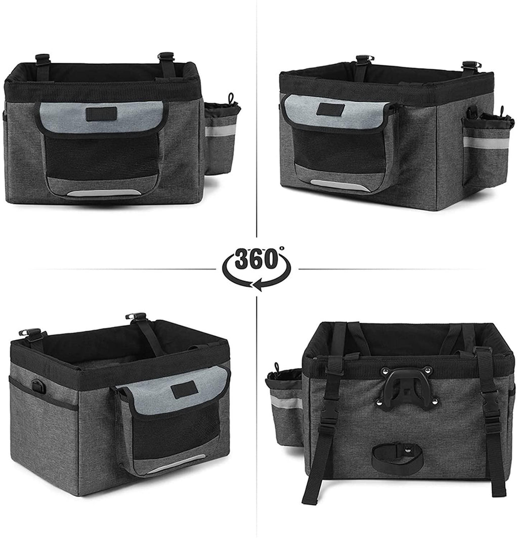 DALIZHAI777 Bike Bag Front Basket for Bicycle Detachable Bike Front Frame Basket, Multi-Purpose Bicycle Handlebar Basket for Pet, Shopping, Commuter, Camping and Outdoor Bicycle Accessories