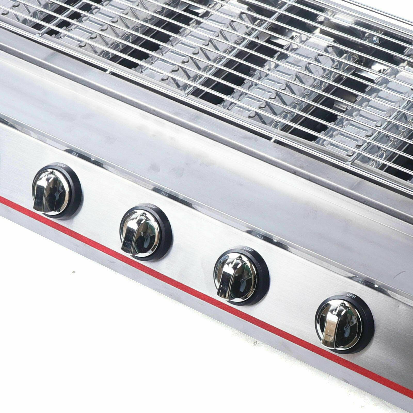 40" Tabletop Grill Commercial LPG Gas BBQ Grill w/ 8 Burners Picnic Cooker