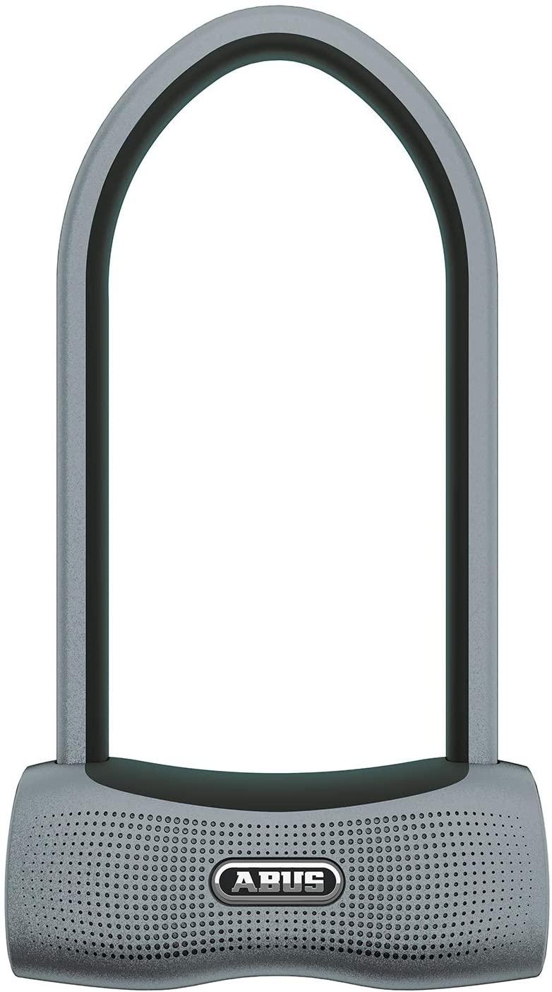Abus 770A SmartX Keyless U-Lock: Gray/Blue 9 Square Shackle