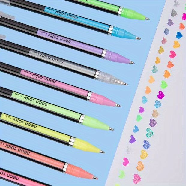8/24/36/48/60/100pcsGelmushta Gel Pens Unique Colors (No Duplicates) Set For Adult Coloring Books Drawing With Case