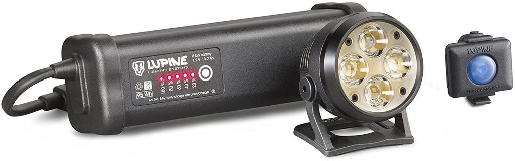 Lupine Lighting Systems Wilma R 14 Bike Helmet Light, 3600 Lumens LED, Bluetooth Remote, Rechargeable 13.8 Ah SmartCore Lithium-ion Battery
