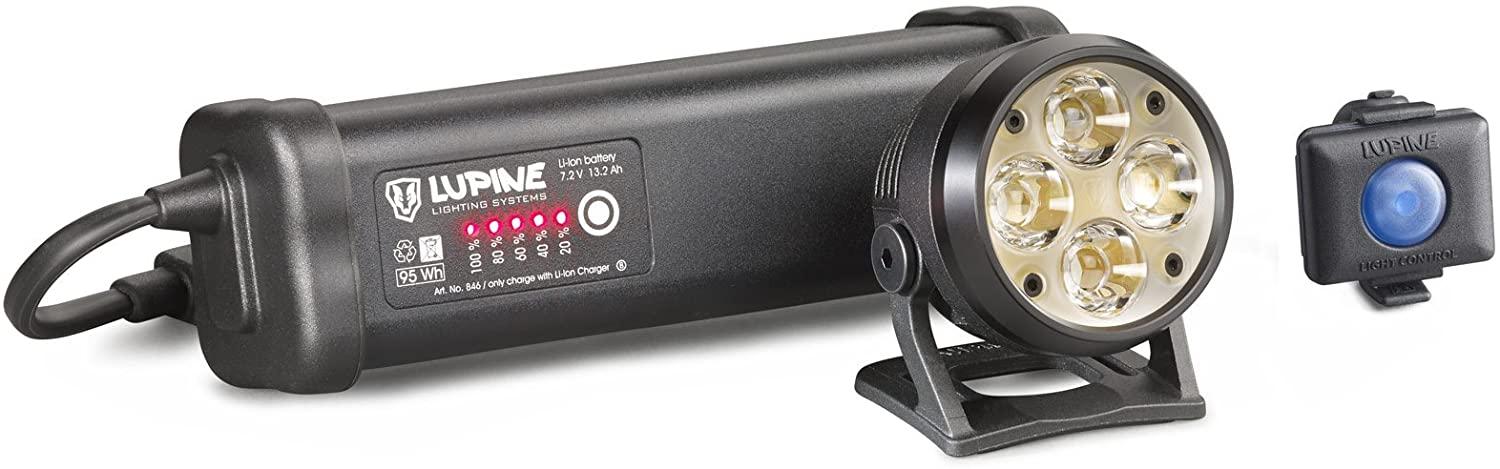 Lupine Lighting Systems Wilma R 14 Bike Helmet Light, 3600 Lumens LED, Bluetooth Remote, Rechargeable 13.8 Ah SmartCore Lithium-ion Battery