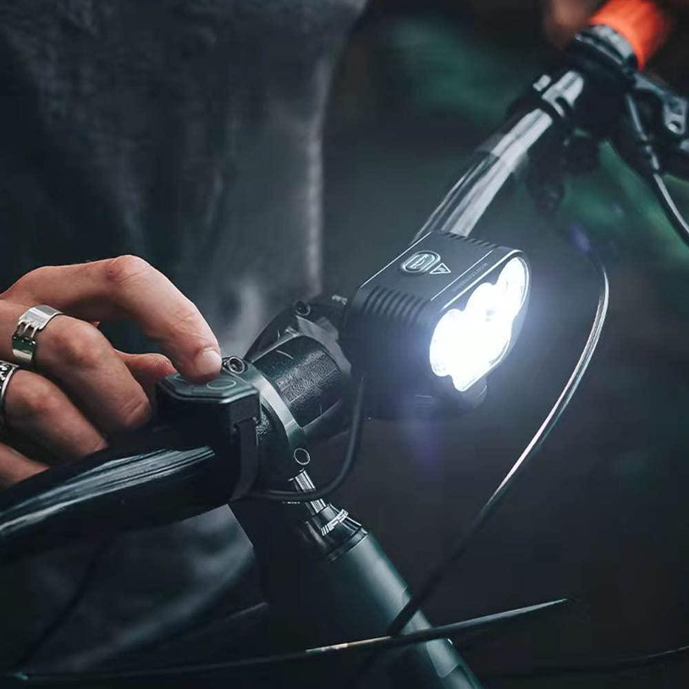 Magicshine Monteer 8000S Galaxy Bike Headlight, V2 Remote Version. 4800 Lumen Flood Beam with 3200 Lumen spot Beam. 10,000mAh Type-C Battery Pack with Reverse Charging. IP65 Waterproof. The Ultimate MTB Light.