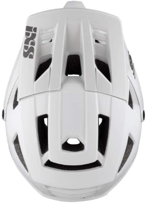 IXS Unisex Trigger FF Full Face All-Mountain Trail Enduro Protective Bike Helmet, White, Small/Medium (HEL2100)