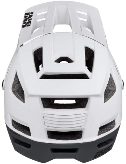 IXS Unisex Trigger FF Full Face All-Mountain Trail Enduro Protective Bike Helmet, White, Small/Medium (HEL2100)