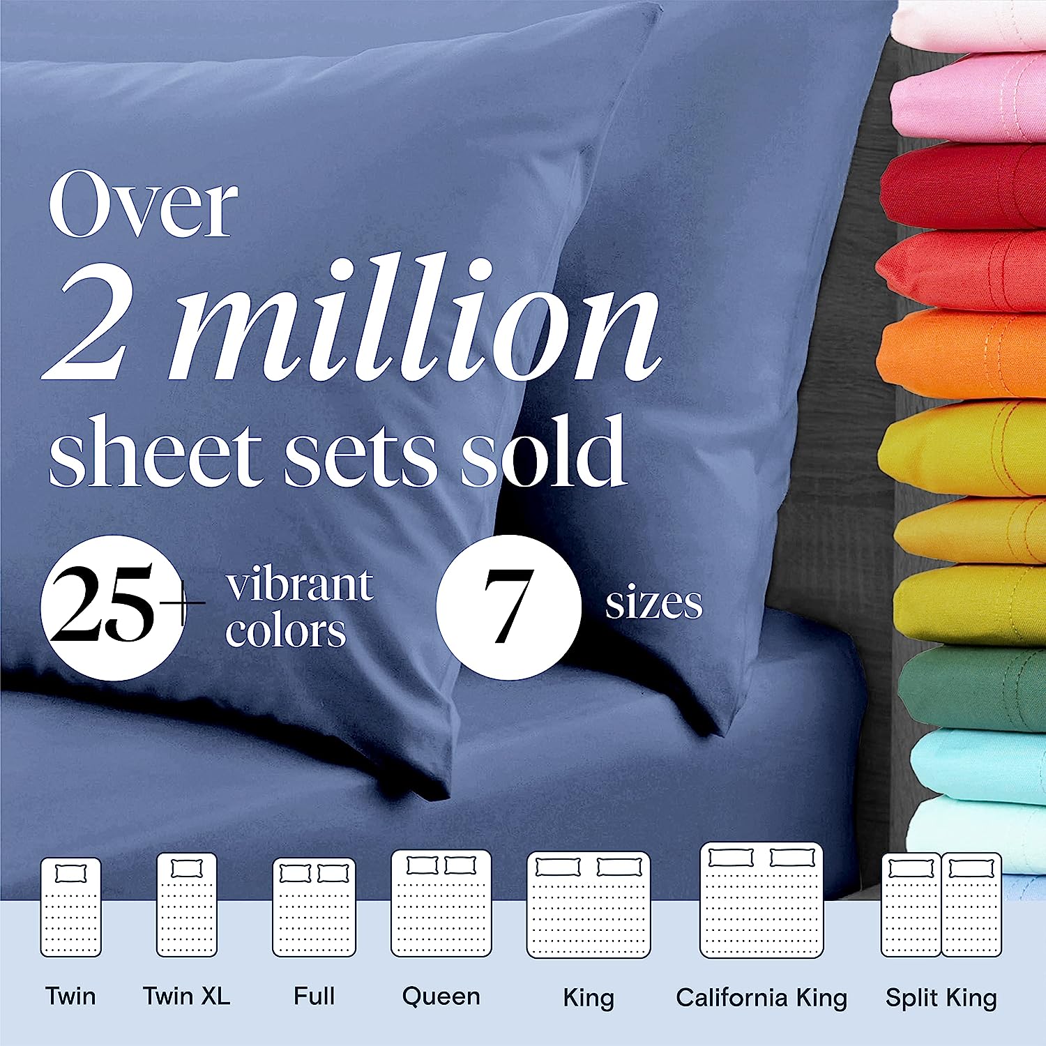 LuxClub 6 PC Full Size Sheet Set Bamboo Sheets Deep Pockets 18" Eco Friendly Wrinkle Free Cooling Sheets Machine Washable Hotel Bedding Silky Soft - Oxford Full