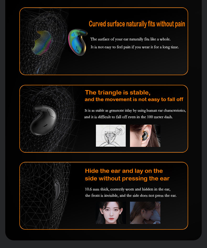 Ultra-Long Standby Wireless Earphone Headset - Ultra-Thin On-Ear Sports Bass For Android &amp; Ios